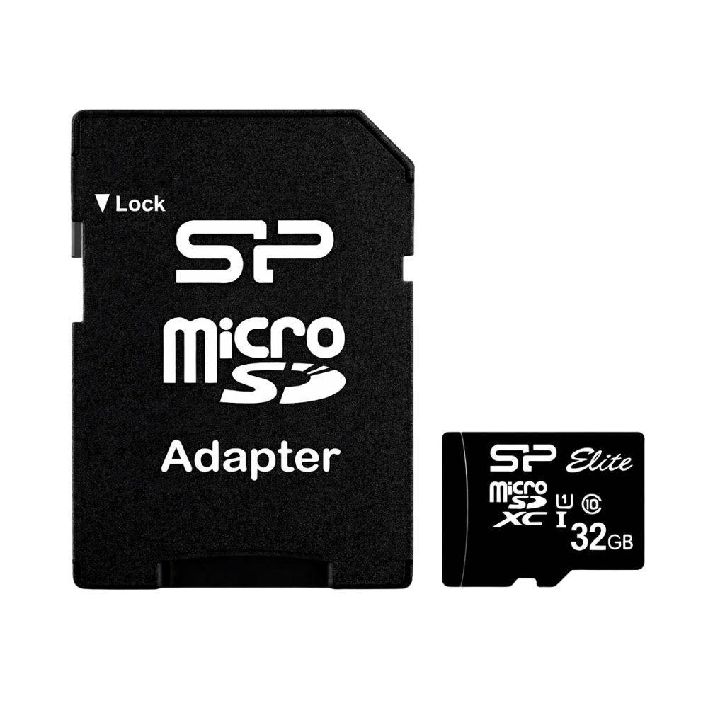  memory card microsdhc 32gb sp elite classe 10 uhs-i per smartphone, fotocamere e video hd - foto 1