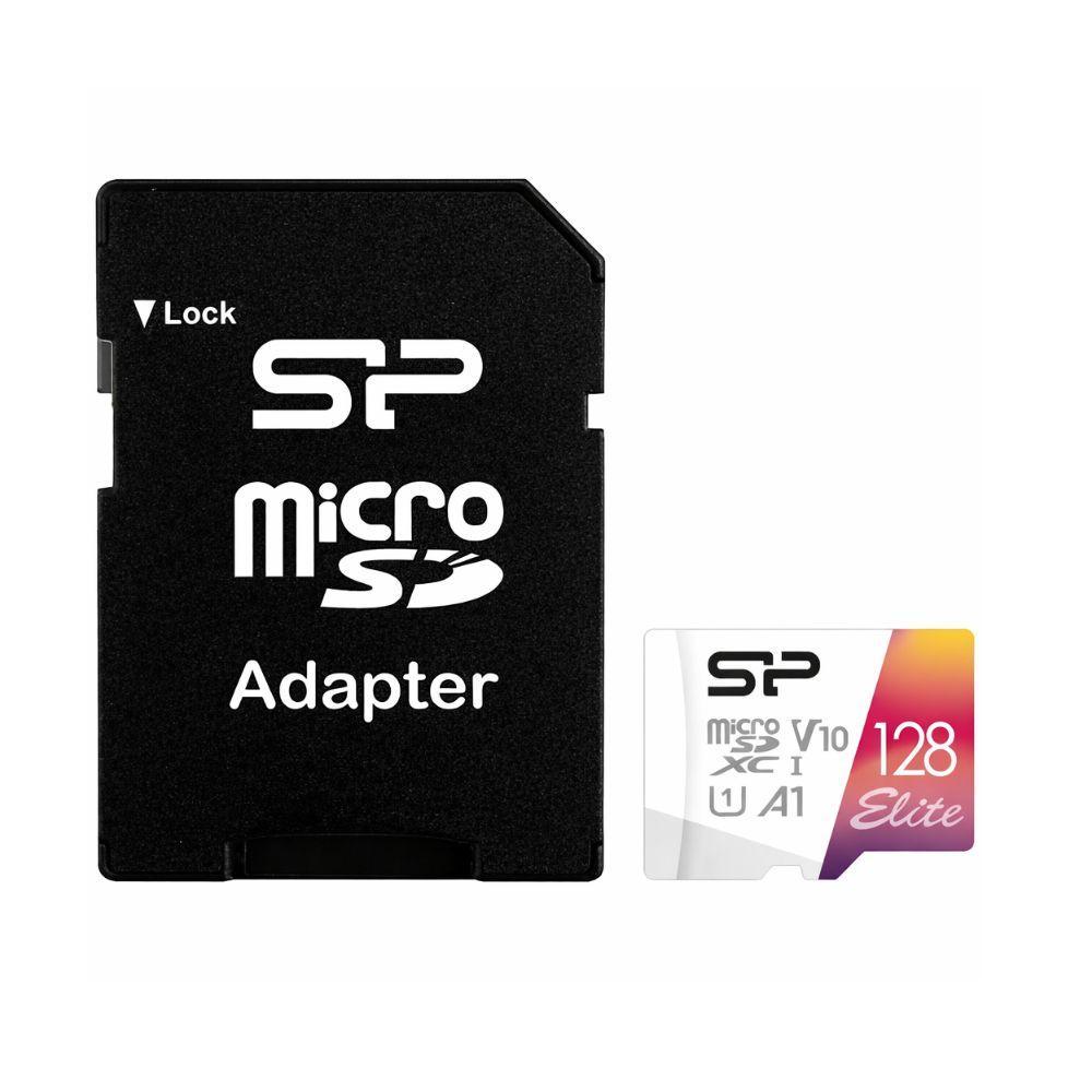  memory card microsdhc 128gb sp elite classe 10 uhs-i per smartphone, fotocamere e video hd - foto 1