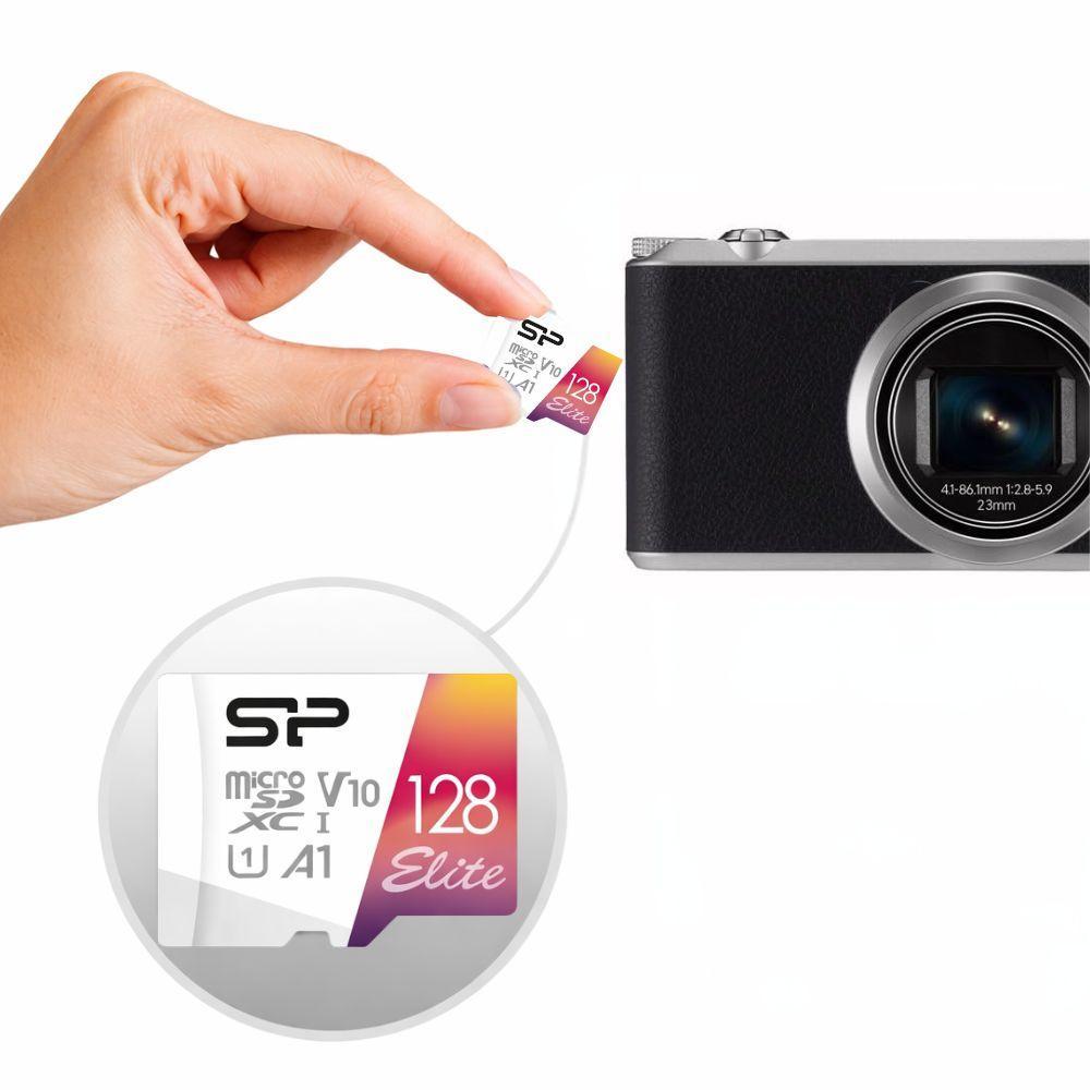  memory card microsdhc 128gb sp elite classe 10 uhs-i per smartphone, fotocamere e video hd - foto 3