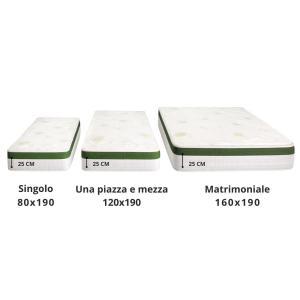 Materasso in aloe vera da 25 cm con rivestimento antiba...