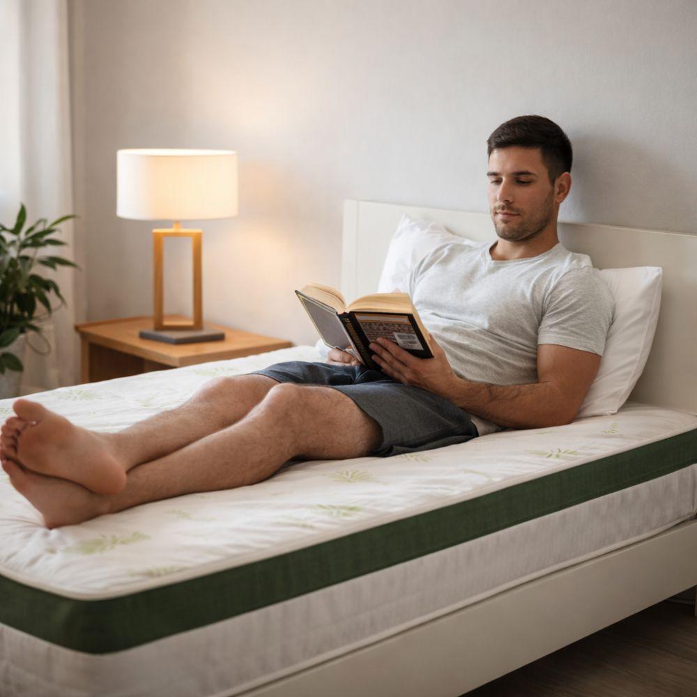  materasso in aloe vera da 25 cm con rivestimento antibatterico  , imbottitura 200 g su entrambi i lati e manici . - foto 2