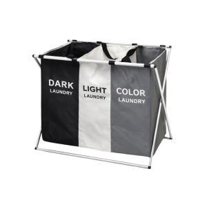 Portabiancheria pieghevole salvaspazio con 3 scomparti...