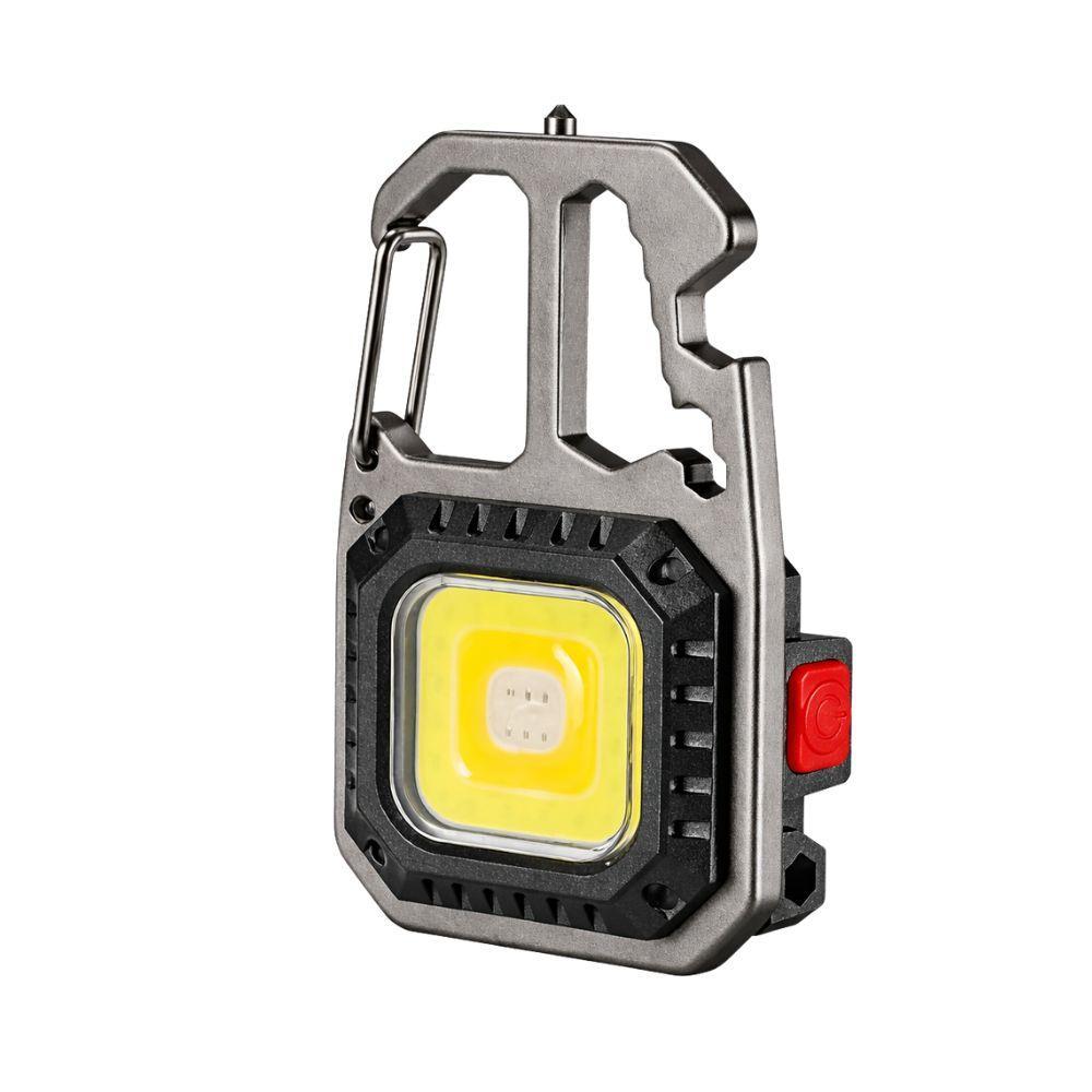  torcia led portachiavi multifunzione ricaricabile con cacciaviti e moschettone - foto 1