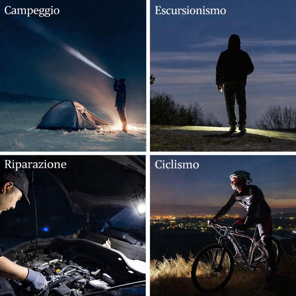  torcia led portachiavi multifunzione ricaricabile con cacciaviti e moschettone - foto 5