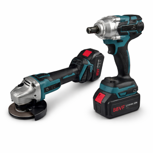 Set avvitatore a impulsi e smerigliatrice angolare a batteria 88vf con accessori inclusi per lavori intensivi