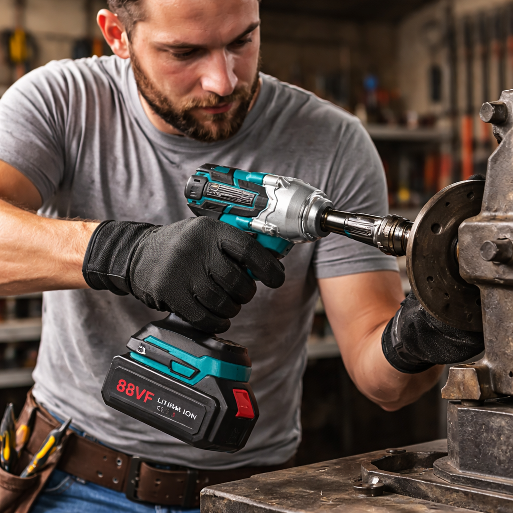  set avvitatore a impulsi e smerigliatrice angolare a batteria 88vf con accessori inclusi per lavori intensivi - foto 5