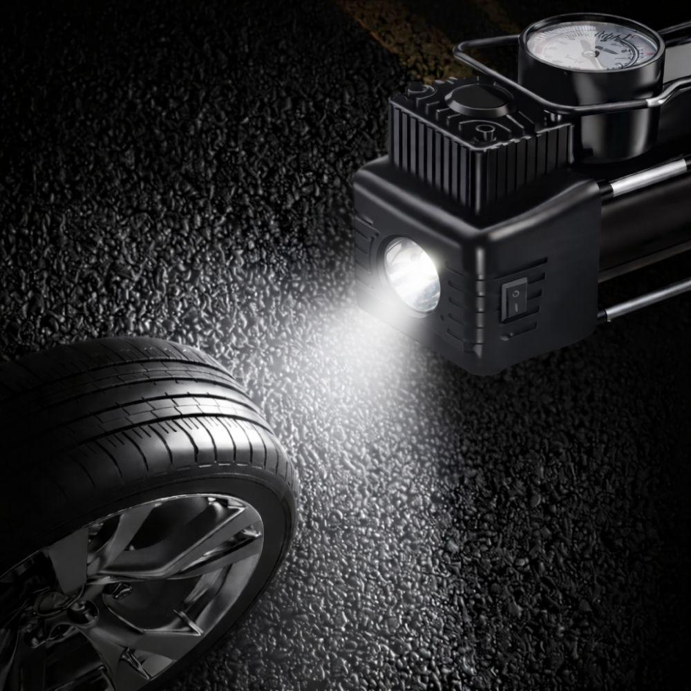  compressore aria portatile cordless 88vf 12v con manometro analogico e luce led integrata - foto 5