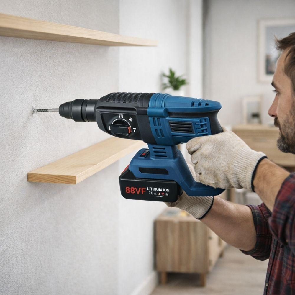  martello tassellatore a batteria 88vf con caricabatterie e accessori - foto 5