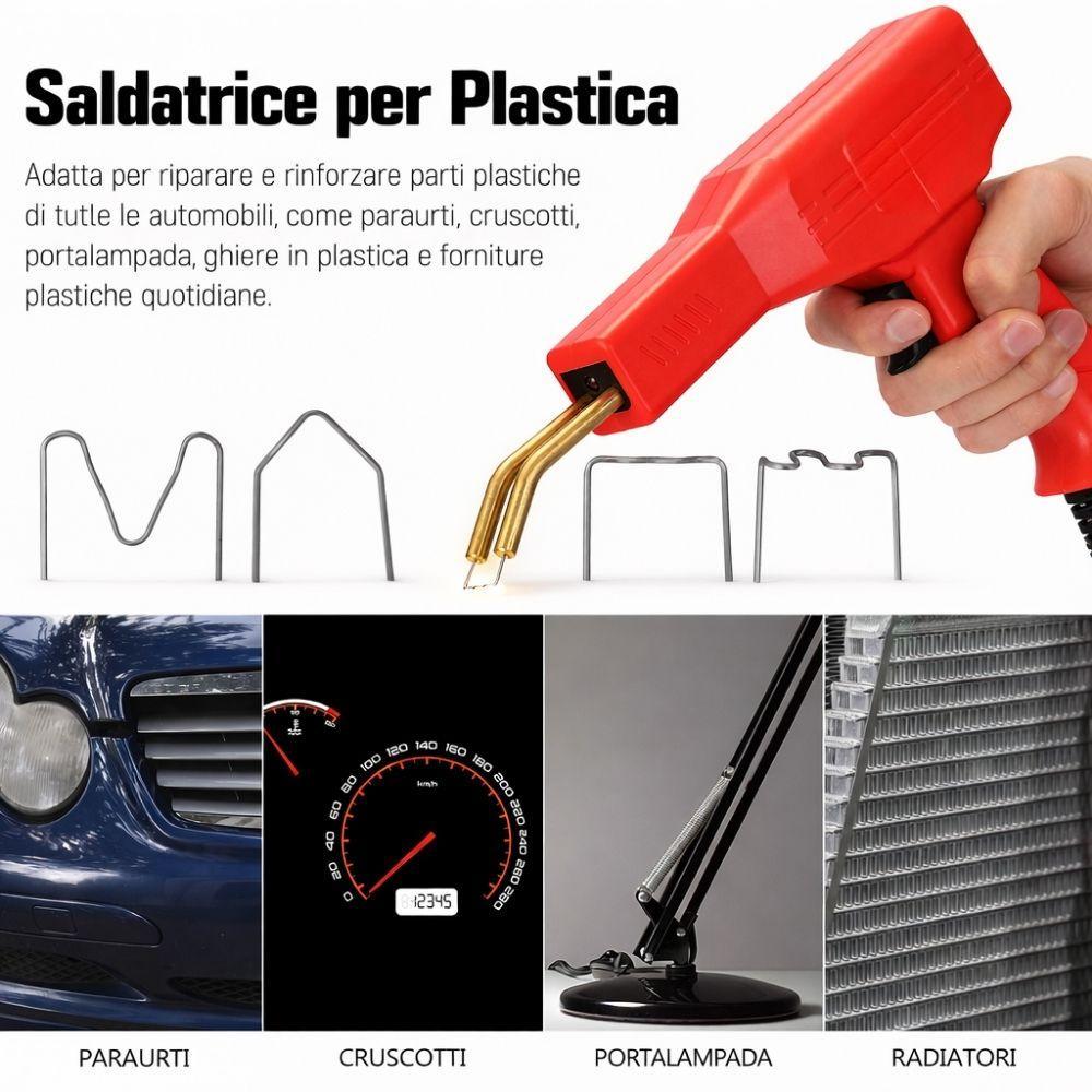  pistola saldatrice per plastica a caldo con graffe rinforzate e accessori per riparazioni professionali - foto 4