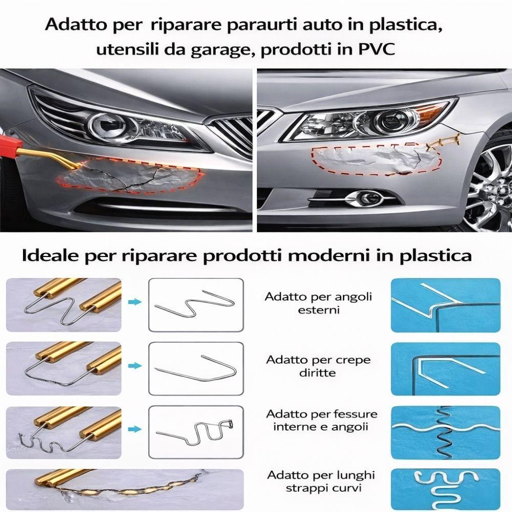  saldatrice per plastica a caldo con graffe rinforzate e accessori per riparazioni - foto 5