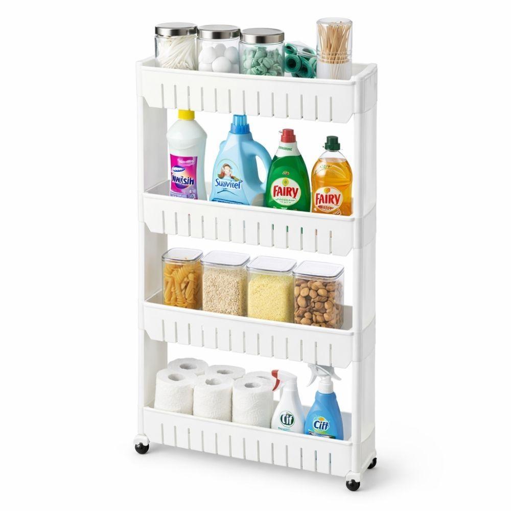  carrello slim e compatto a 4 livelli con ruote per ogni spazio di casa - foto 2