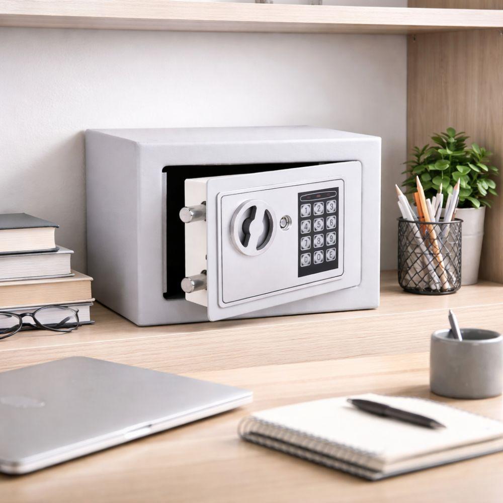  cassaforte di sicurezza elettronica digitale casa ufficio con chiave e codice 6l - foto 5