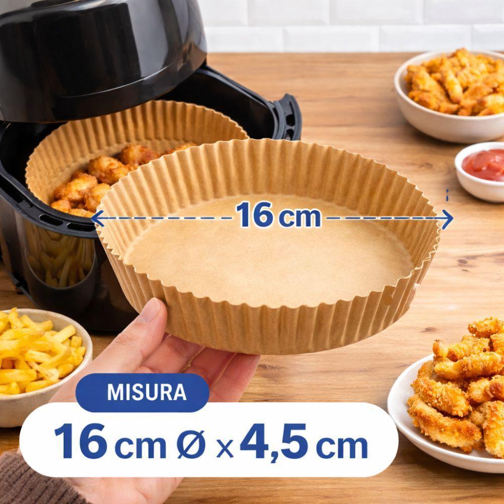  carta per friggitrice ad aria quadrata e rotonda set 5 pacchi da 50 pezzi – 16x16 cm - foto 2