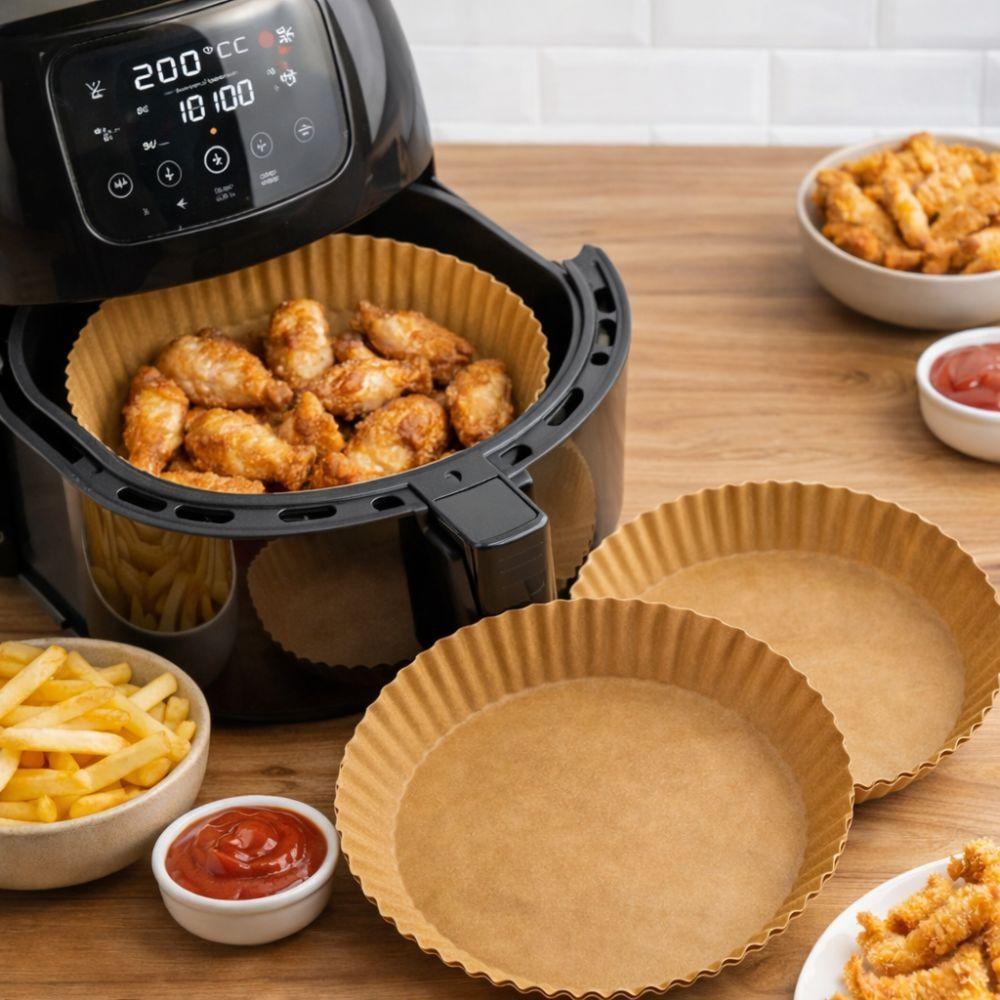  carta per friggitrice ad aria quadrata e rotonda set 5 pacchi da 50 pezzi – 16x16 cm - foto 5