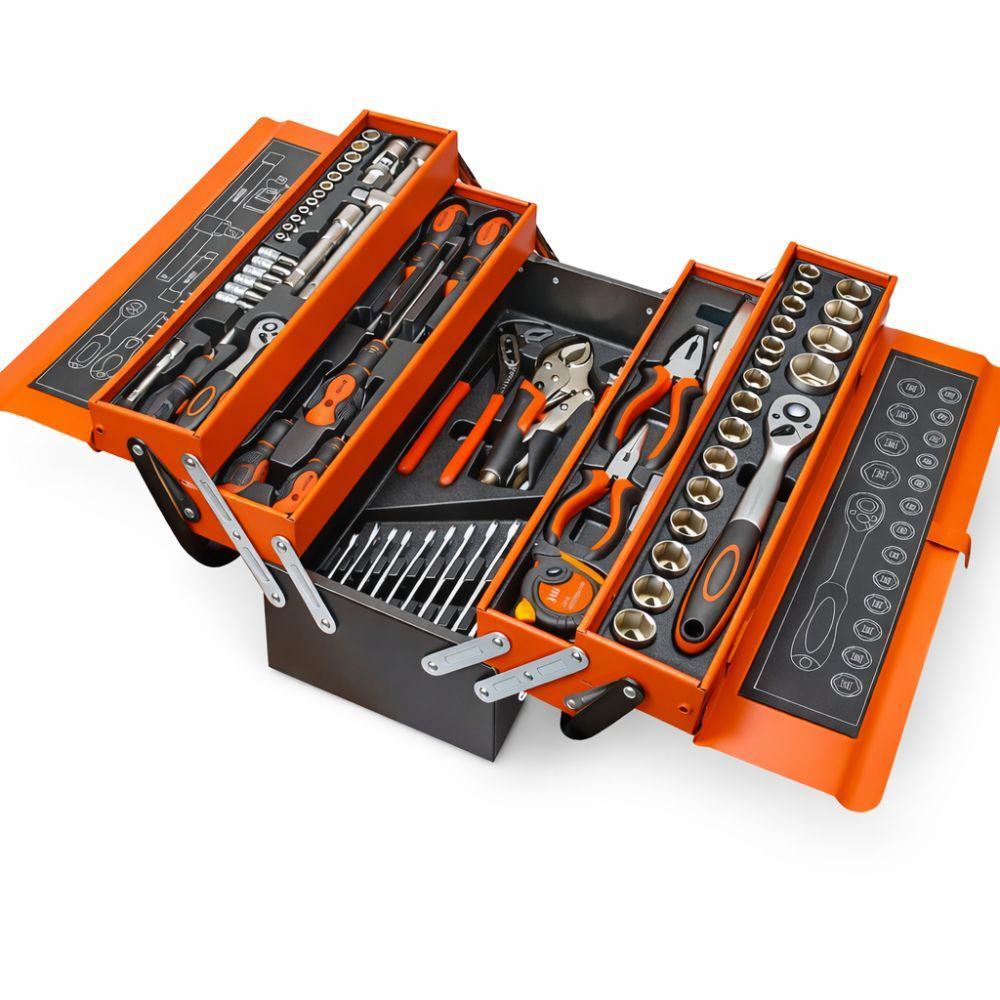  cassetta attrezzi completa 85 pezzi a 5 scomparti - foto 1