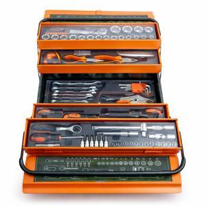 Cassetta degli attrezzi 85 pezzi in metallo a 5 scomparti