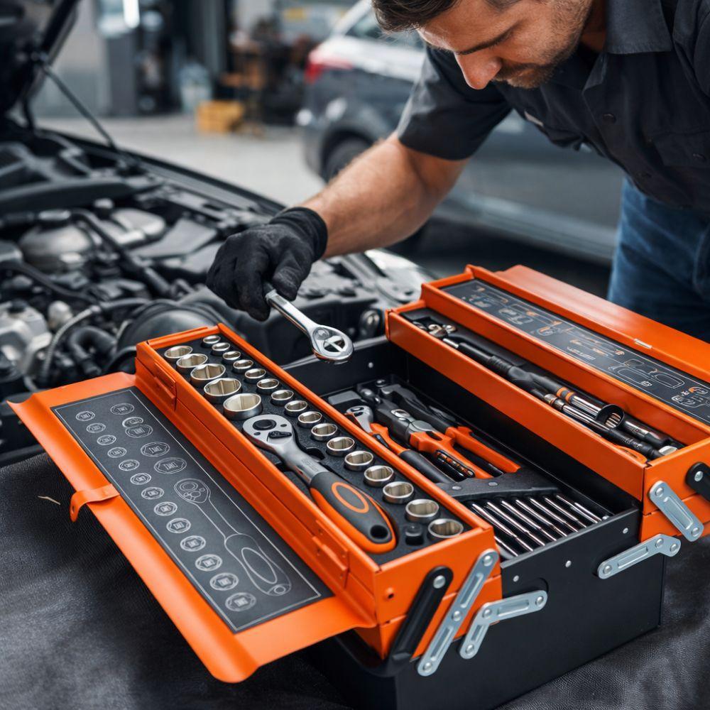  cassetta attrezzi completa 85 pezzi a 5 scomparti - foto 3