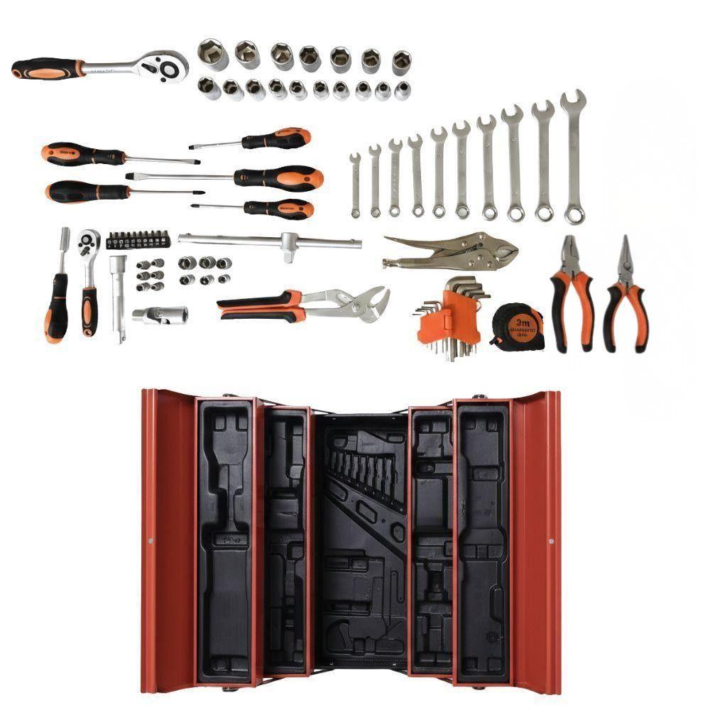  cassetta degli attrezzi 85 pezzi in metallo a 5 scomparti - foto 6