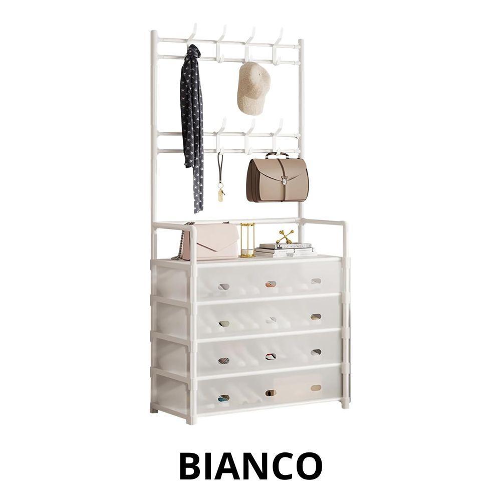  organizer ingresso multifunzionale con appendiabiti e cassetti salvaspazio - foto 3