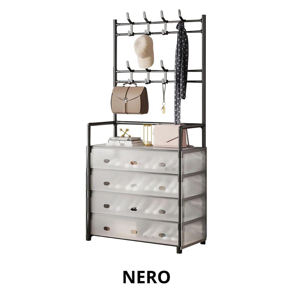  organizer ingresso multifunzionale con appendiabiti e cassetti salvaspazio - foto 4