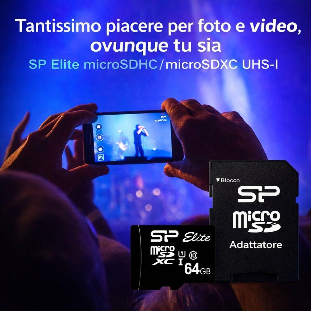  memory card microsdhc 32/64/128 gb elite classe 10 uhs-i per smartphone, fotocamere e video hd - foto 5