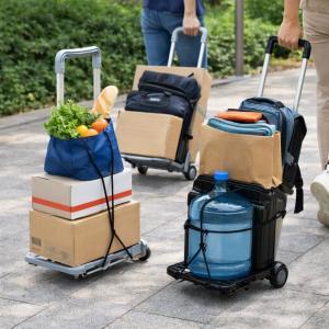 Trolley multiuso pieghevole portatile salvaspazio 90x24x30 cm