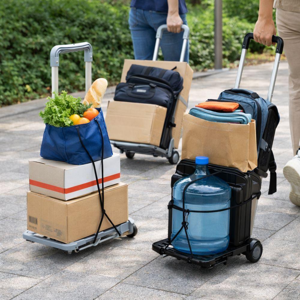  trolley multiuso pieghevole portatile salvaspazio 90x24x30 cm - foto 2