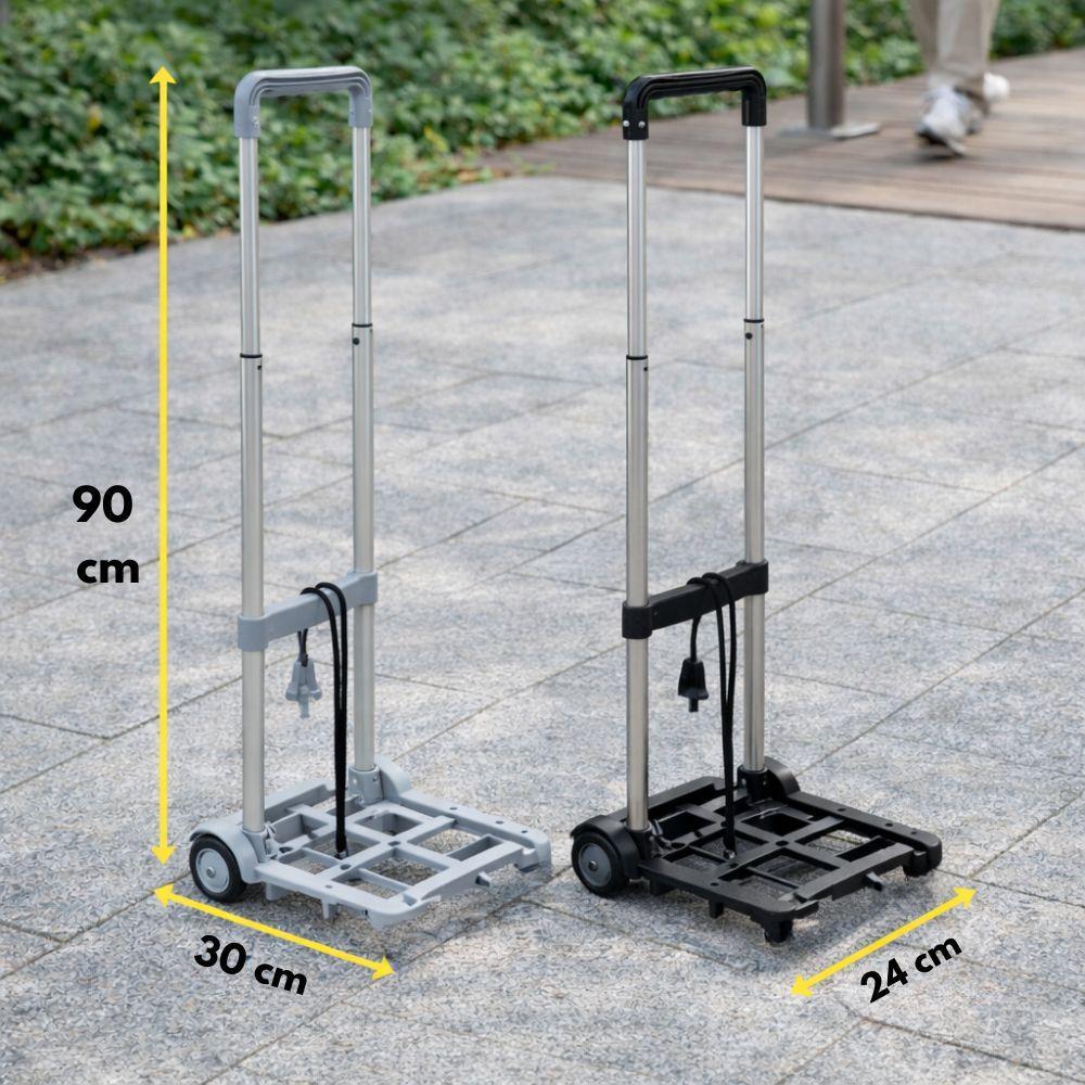  trolley multiuso pieghevole portatile salvaspazio 90x24x30 cm - foto 3