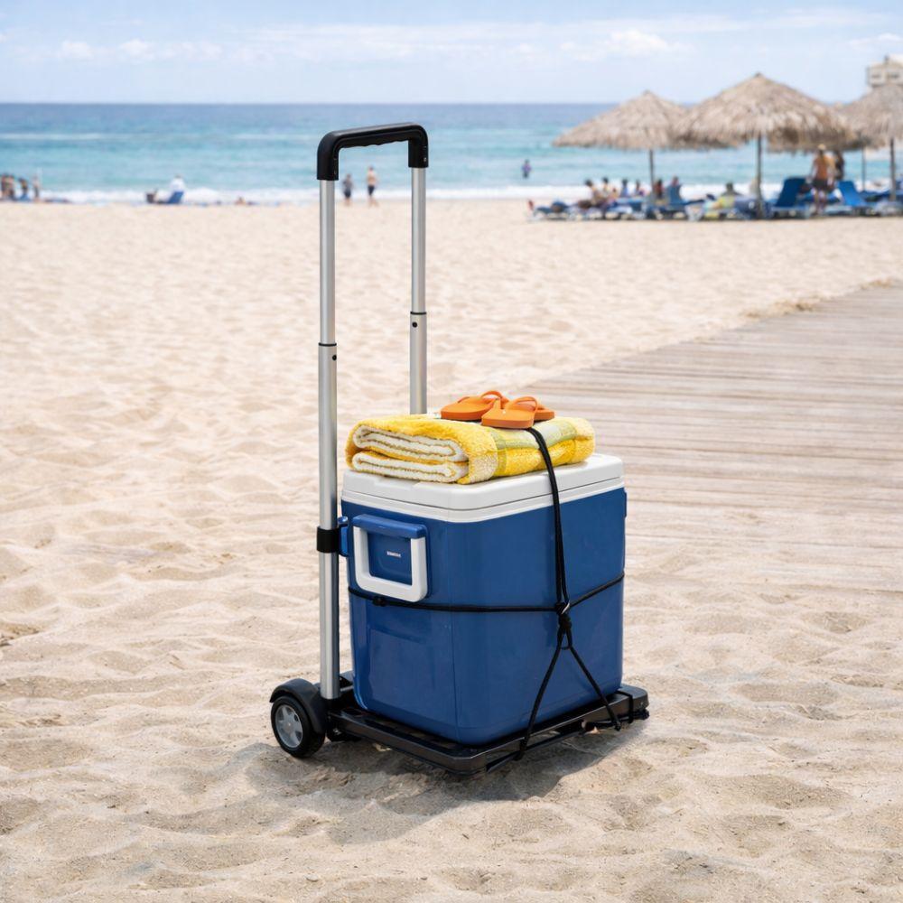  trolley multiuso pieghevole portatile salvaspazio 90x24x30 cm - foto 5