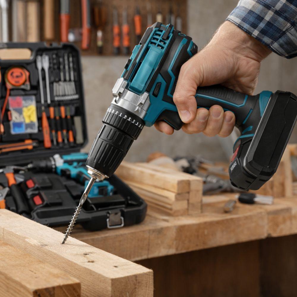  kit avvitatore trapano con valigetta attrezzi - foto 4