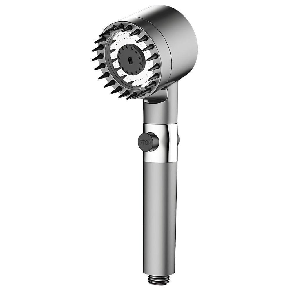 soffione doccia a pioggia con filtro, 3 modalità e bocche in silicone massaggianti - foto 1
