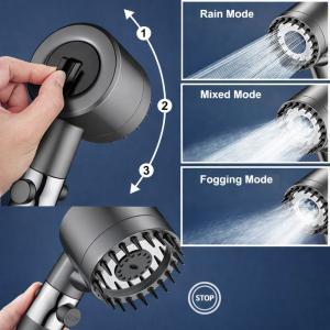 Soffione doccia a pioggia con filtro, 3 modalità e bocche in silicone massaggianti