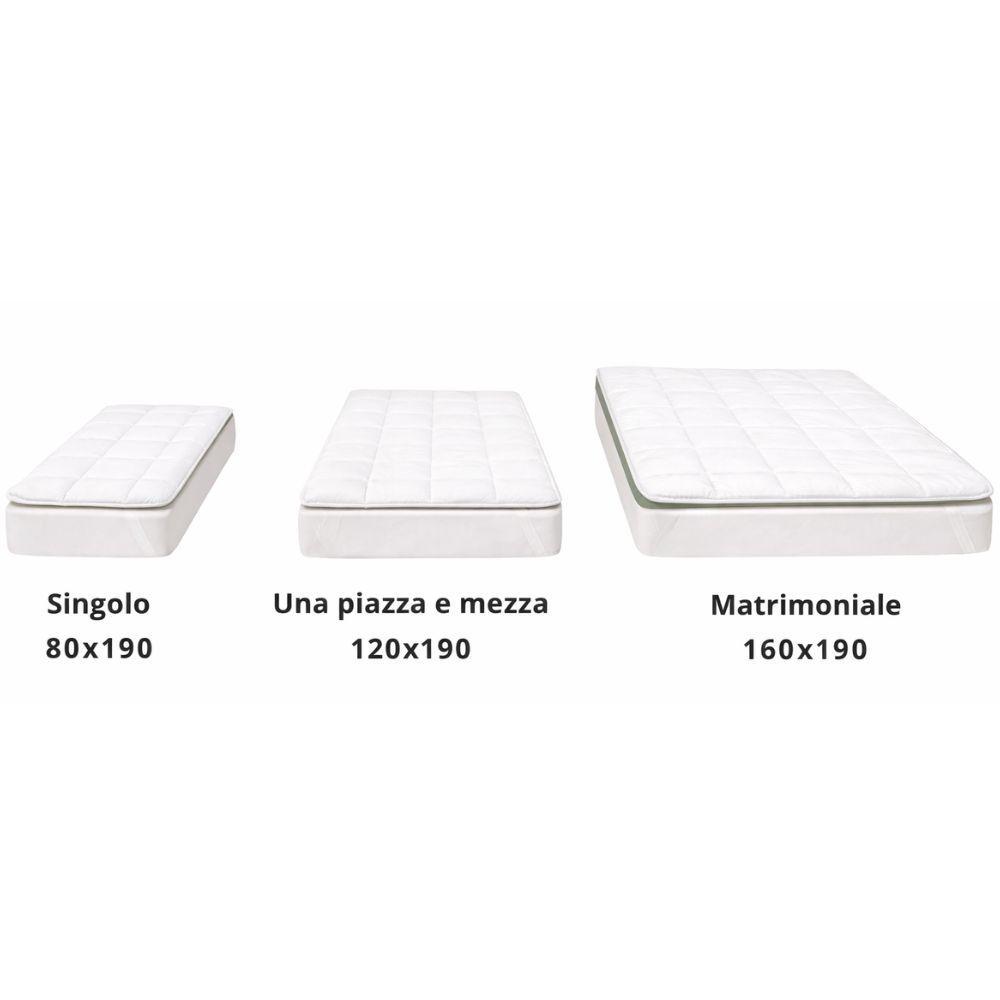  topper singolo /una piazza e mezza /matrimoniale traspirante trapuntato anallergico con elastici - foto 1