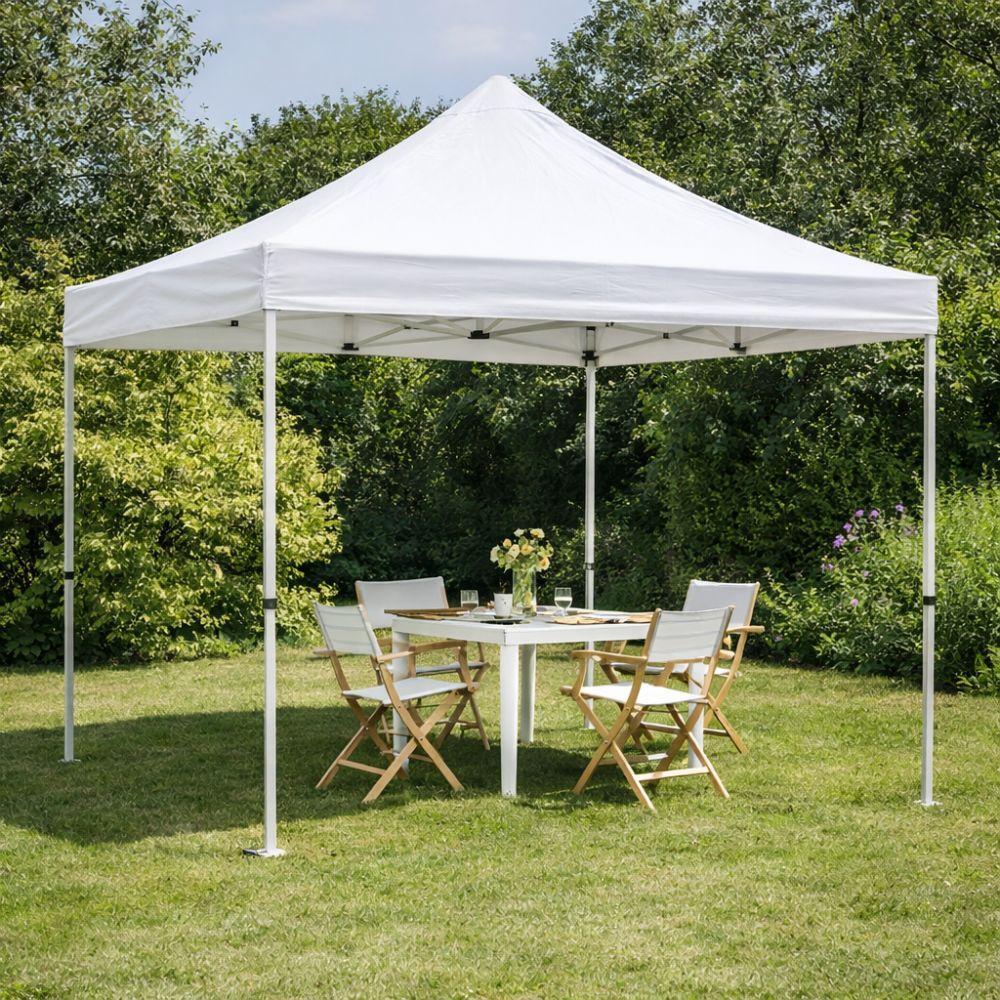  gazebo richiudibile a fisarmonica 3x3 m 25 mm pop up salvaspazio con borsa trasporto - foto 2