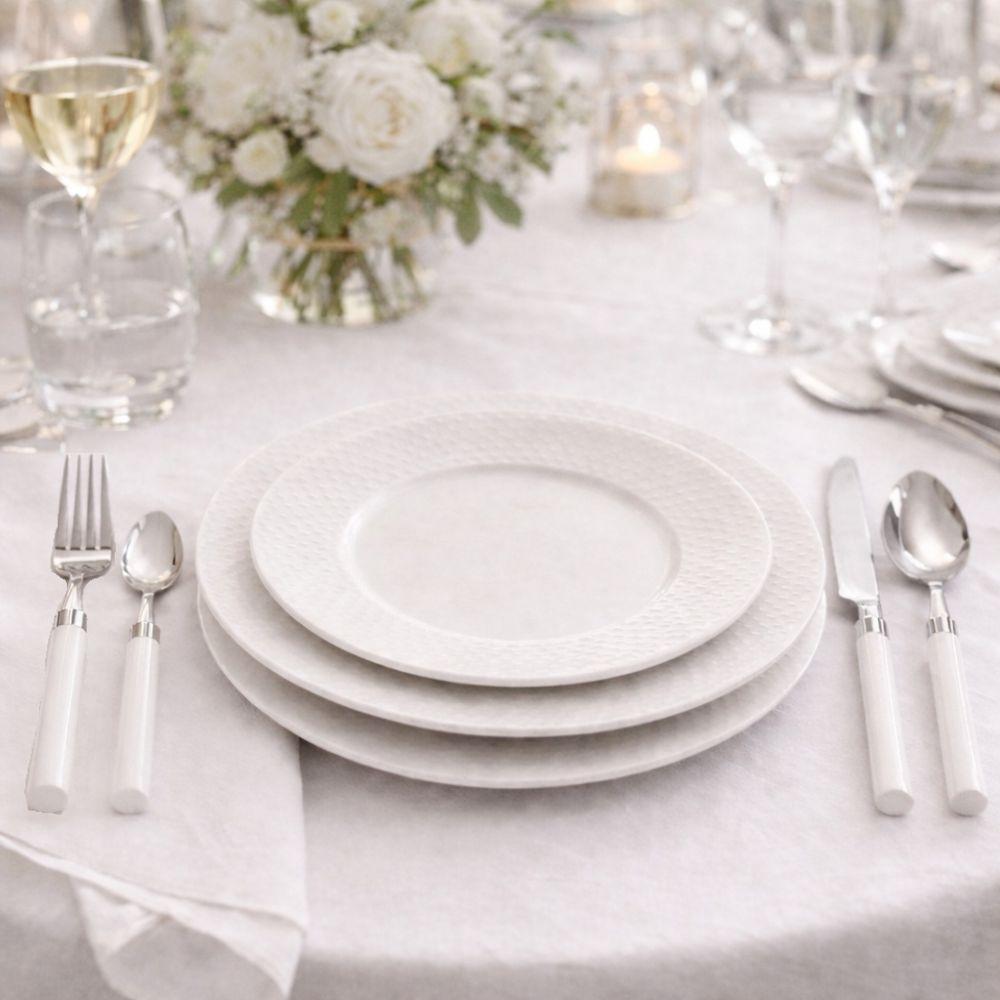  set posate 24 pezzi in acciaio inox con manico taupe - foto 4