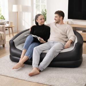 Divano gonfiabile 2 posti con seduta morbida ed ergonomica base stabile anti ribaltamento ideale per relax e come idea regalo