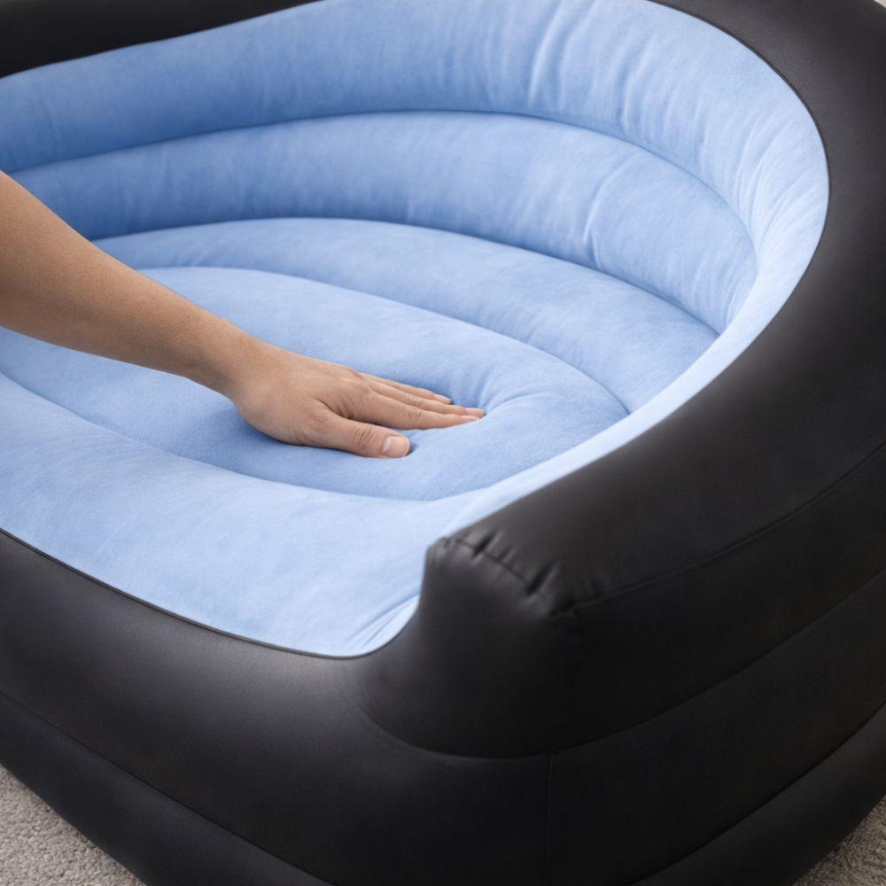  divano gonfiabile 2 posti con seduta morbida ed ergonomica base stabile anti ribaltamento ideale per relax e come idea regalo - foto 5