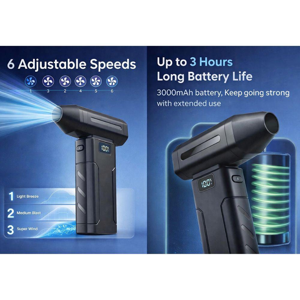  soffiatore elettrico portatile 10.000 r/s con 6 velocità - foto 3