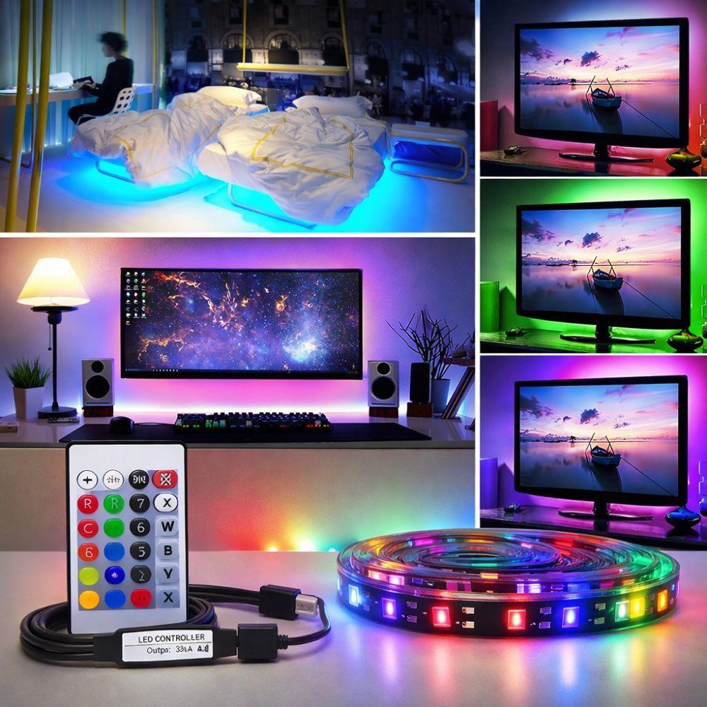  striscia led rgb 5 metri con telecomando – illuminazione multicolore - foto 2