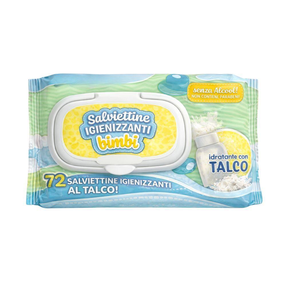  720 salviettine igenizzanti  idratanti con aloe vera/ talco/ argan  ( 10 pacchetti da 72 pezzi) - foto 2