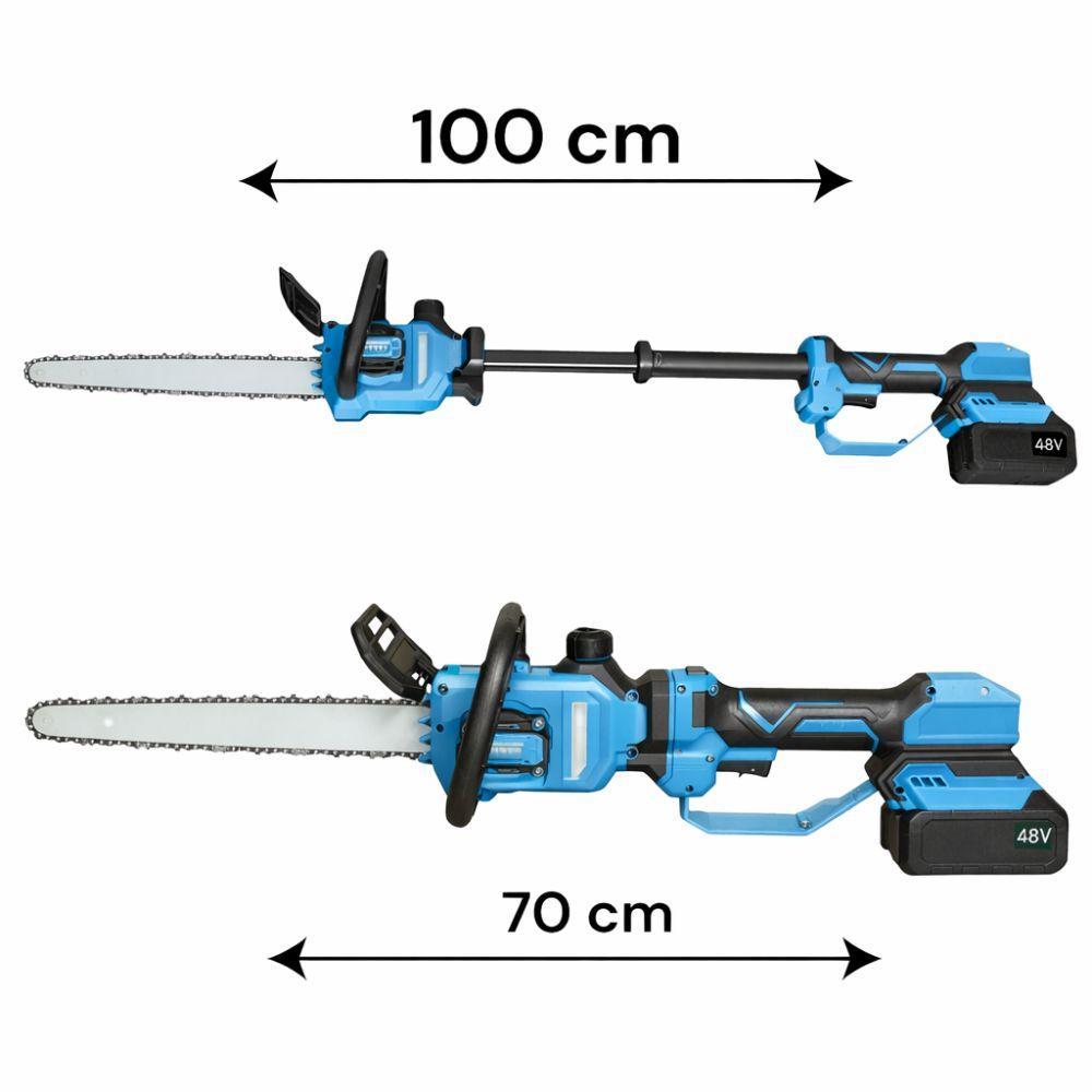  motosega a catena 2×5ah 12” con asta telescopica - foto 4