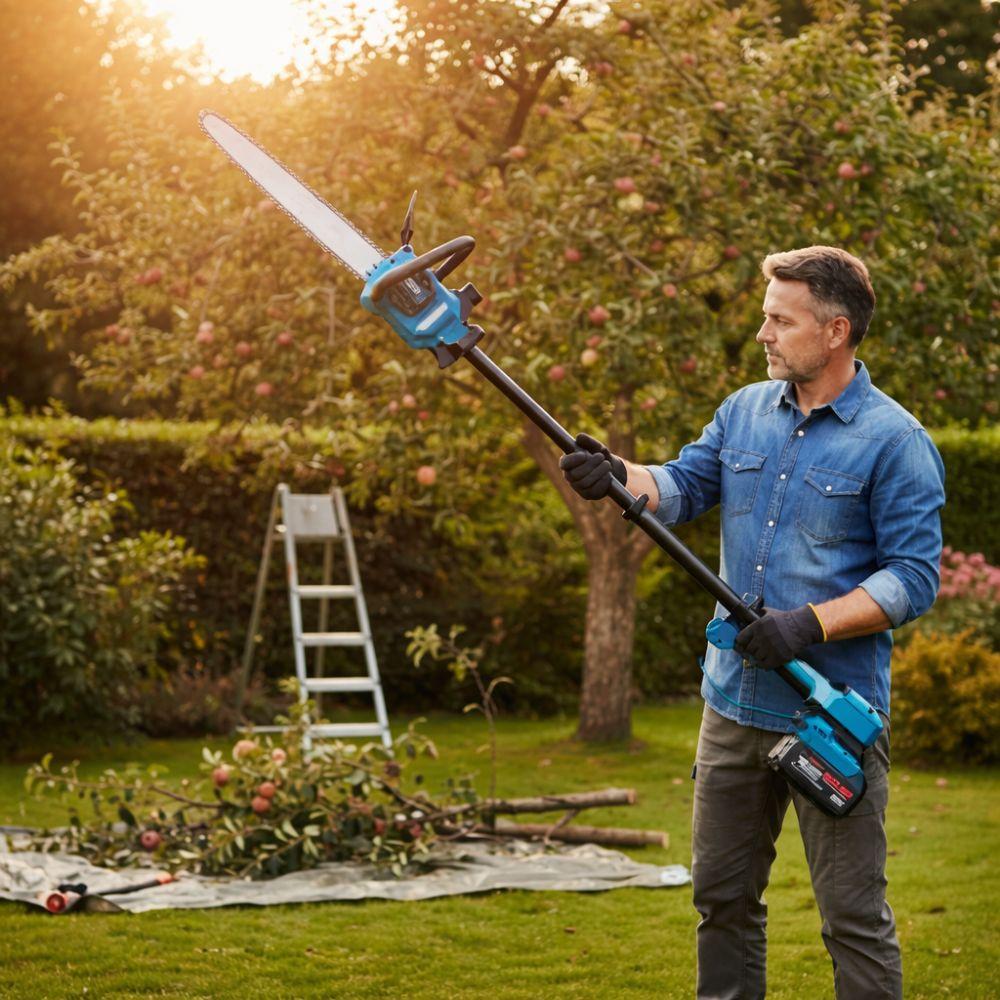  motosega a catena 2×5ah 12” con asta telescopica - foto 5