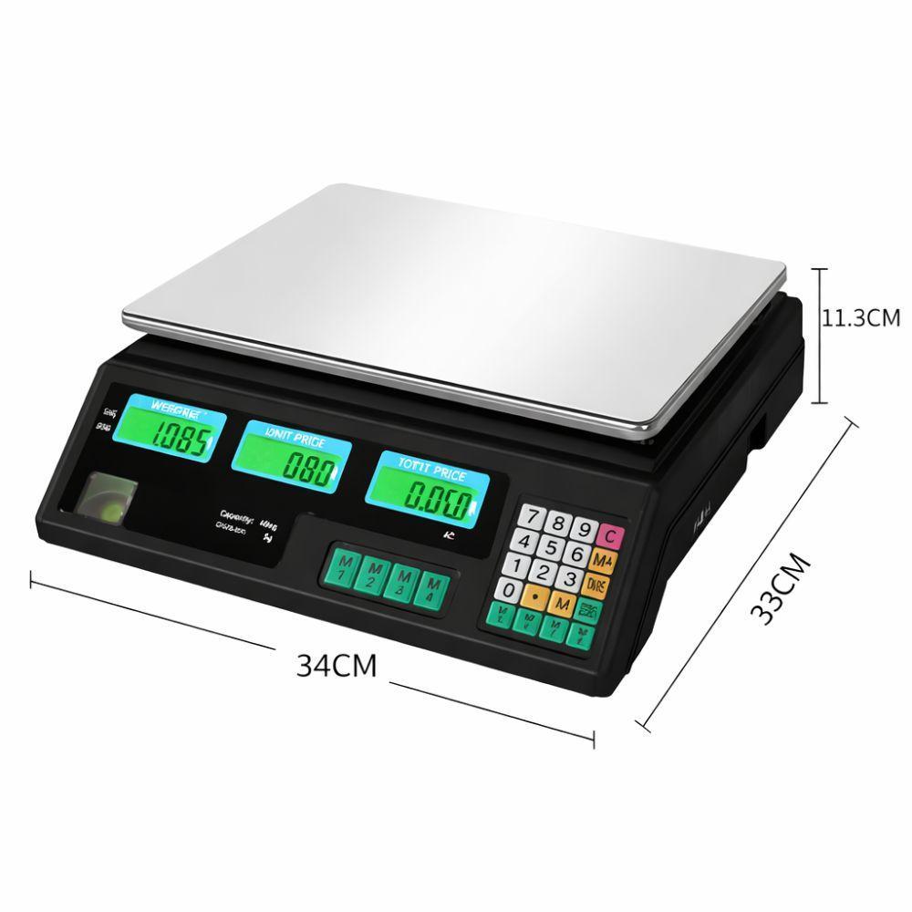  bilancia elettronica digitale professionale max 40 kg con piatto in acciaio inox – divisione di pesata 2 g - foto 3