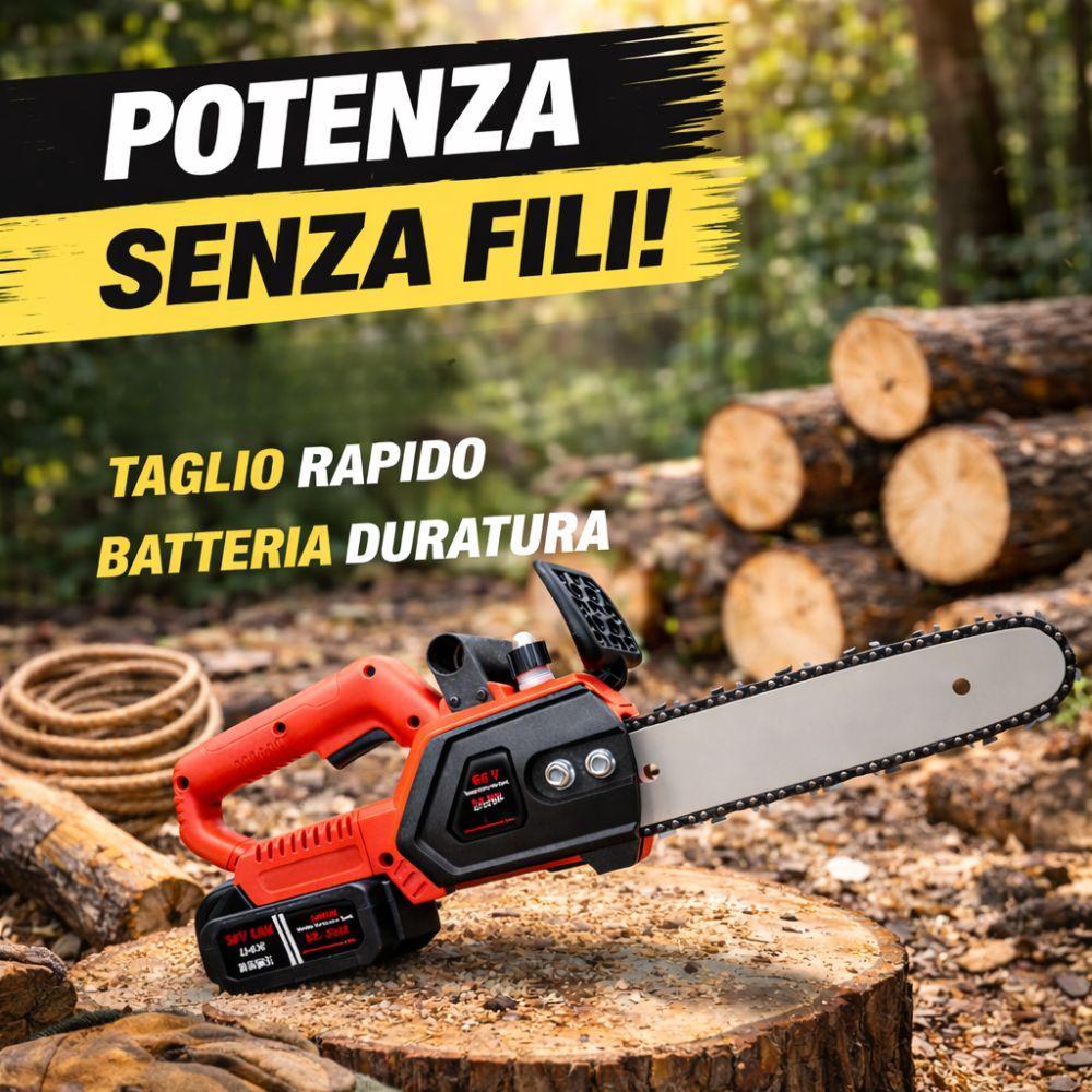  motosega elettrica professionale 12” – 48v con 2 batterie - foto 3