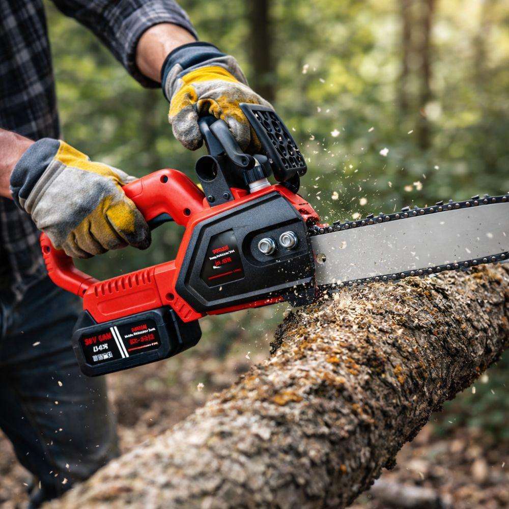  motosega elettrica professionale 12” – 48v con 2 batterie - foto 4