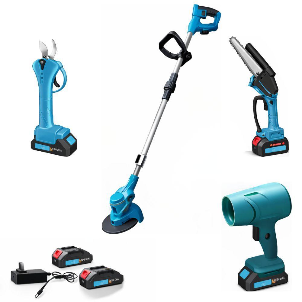  kit motosega tagliabordi e soffiatore multifunzione da giardinaggio 4 in 1 con asta telescopica - foto 1