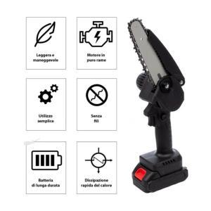 Motosega a batteria per potatura e giardinaggio