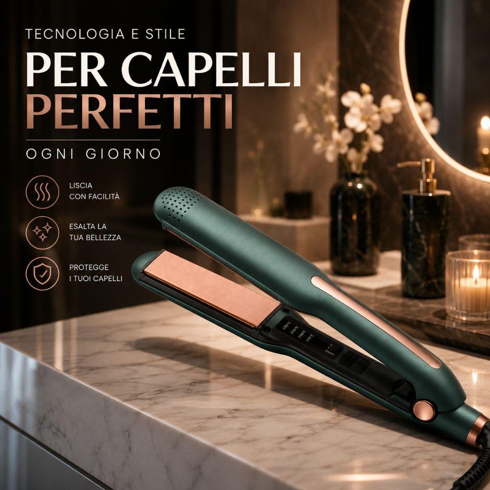  piastra lisciante professionale in ceramica con display digitale e temperatura regolabile - foto 5