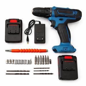 Trapano avvitatore con 2 batterie da 24v, accessori inclusi e valigetta