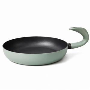 Padella antiaderente 28 cm con manico ergonomico curvo, adatta a tutti i piani cottura